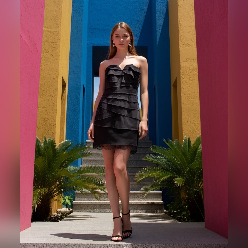 BCBGeneration Strapless Black Mini Dress